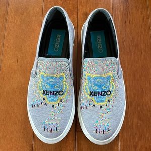 Kenzo Paris K-Skate Tiger embroidered slip on shoes